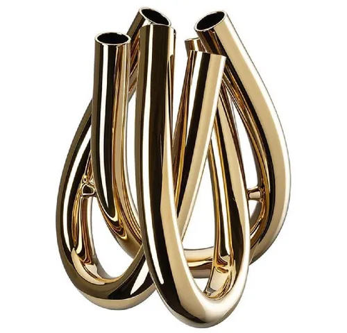 Rosenthal Triu Vase H 22 cm, gold in gold von Rosenthal