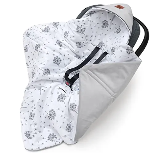 Pepi - Einschlagdecke Babyschale - 90x90 cm - Kinderwagen Decke - Babyschale Decke - Baumwolle Babydecke für Autositz - Babyeinschlagdecke