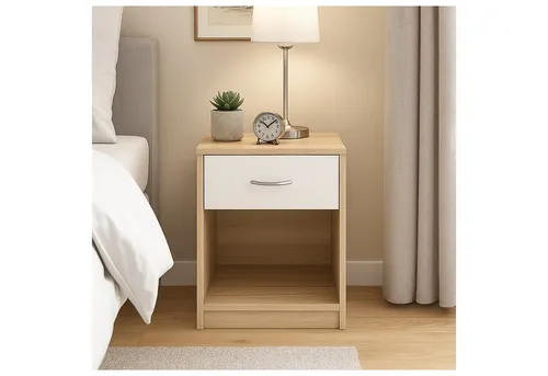 HTI-Living Nachtkommode Nina Sonoma Weiß in blau von HTI-Line