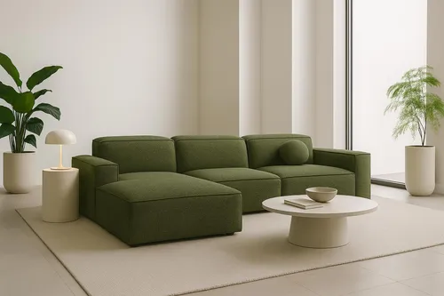 Kaiser Möbel Ecksofa Cursal L-Form – Modulares Design in Grün - Das modulare Ecksofa Cursal bietet höchsten Komfort und individuelle Gestaltungsmöglichkeiten. Mit weicher Polsterung und eleganten Linien ist es die perfekte Ergänzung für Ihr Wohnzimmer.