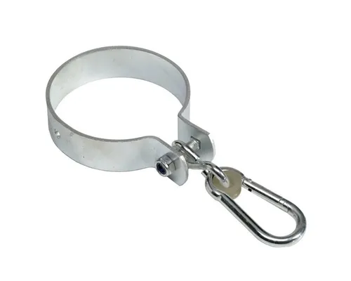 Gartenwelt Riegelsberger Schaukelhaken Schaukelschelle Ø 120 mm mit Karabiner für Rundholz Ø 12 cm