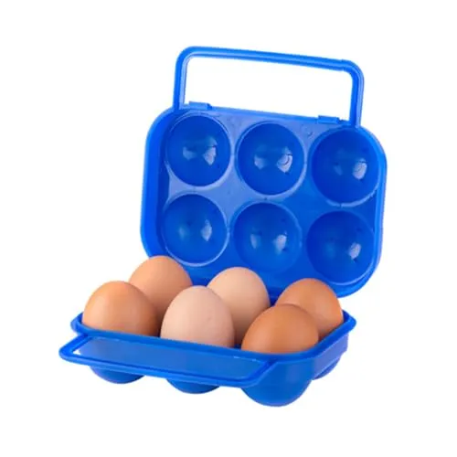 Eierhalter für Kühlschrank, 6 Gitter Eierbehälter, Eierbox, Eier Aufbewahrung, Eier Aufbewahrung für Multi in Kühlschrank Outdoor Picknick Camping