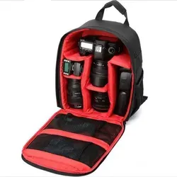 DSLR Kamera-Rucksack Schwarz/Rot