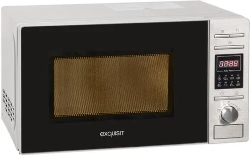 Exquisit Mikrowelle MW 820 DI - 20 l Garraum, 700 W Leistung - Mikrowellen mit 20 l Garraum und 700 W Leistung für schnelle Zubereitung. Praktische Auftaufunktion und Schnellstartfunktion für eilige Momente.
