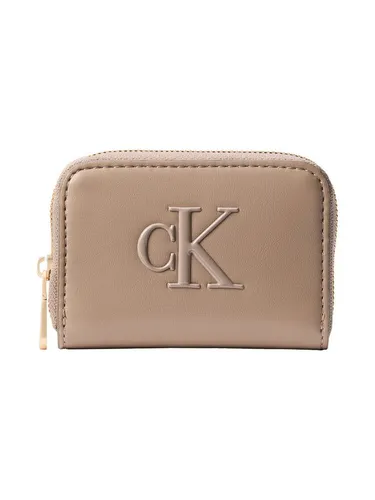 Calvin Klein Geldbörse BOLD CK MEDIUM ZIP AROUND, Damen Portemonnaie, Geldbeutel, Money Pocket mit CK-Logo