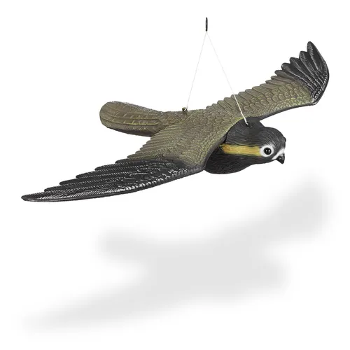 Raubvogel Attrappe Fliegender Falke 58 cm - Wetterfeste Vogelschreck Attrappe zur effektiven Vogelabwehr, ideal für Gärten und Landwirtschaft.
