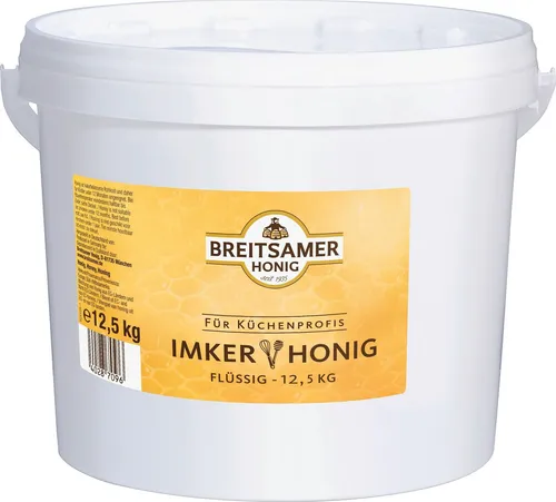 Breitsamer Honig Blütenauslese 12500g - Hochwertiger Blütenhonig von Breitsamer, ideal zum Süßen und Verfeinern. Genießen Sie den natürlichen Geschmack aus Deutschland, perfekt für jedes Frühstück.