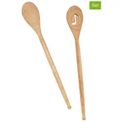 Winkee 2er-Set: Kochlöffel ''Drumstick'' in Beige - (L)33 cm