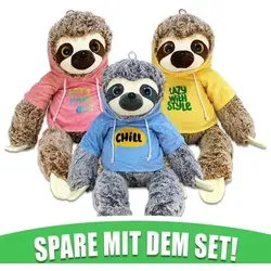 Faultier Stofftier-Set mit lustigen Sprüchen von L & B