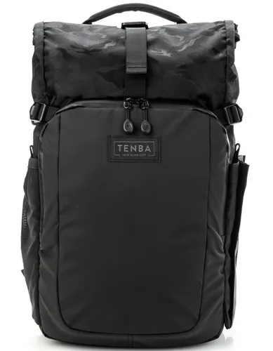 TENBA Rucksack Fulton 10L schwarz Camo All Weather V2 - Kameratasche für Fotografen, wasserfestes Design und ideal für Outdoor-Abenteuer mit Platz für Ihre Kameraausrüstung.