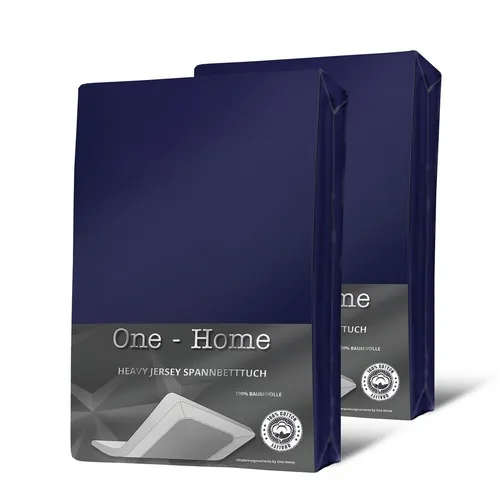 One Home Spannbettlaken Heavy, Jersey, Gummizug: rundum, (2 Stück), Double Pack, erhöhtes Flächengewicht