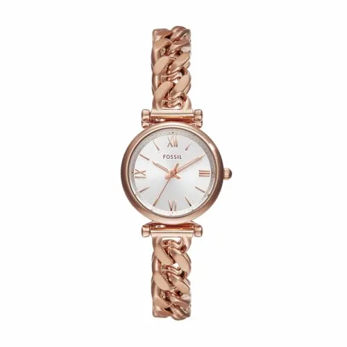 Fossil Watch ES5330 - Elegante Damenarmbanduhr - Armbanduhren für Damen, 28 mm Edelstahlgehäuse, wasserdicht bis 50 m, ideal für den Alltag und das Schwimmen im flachen Wasser.