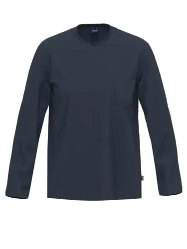 Ammann Bio Herren-Langarmshirt dunkelblau Größe L - Herrenhemden aus 100% Baumwolle, hautfreundlich und nachhaltig, ideal für den Alltag und pflegeleicht bei 60° Waschgang.