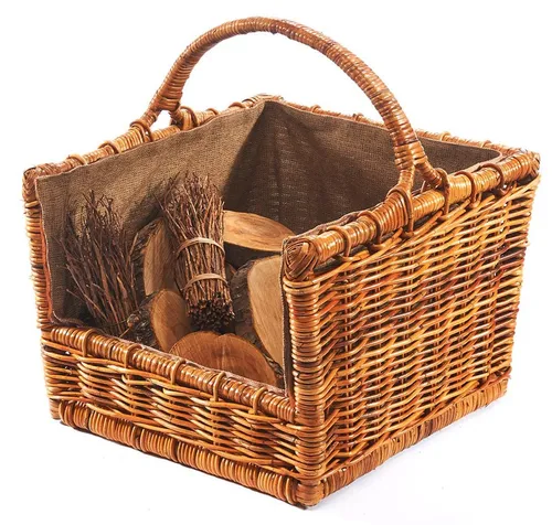 Kobolo Kaminholzkorb Holztrage Rattan lacak von Kobolo