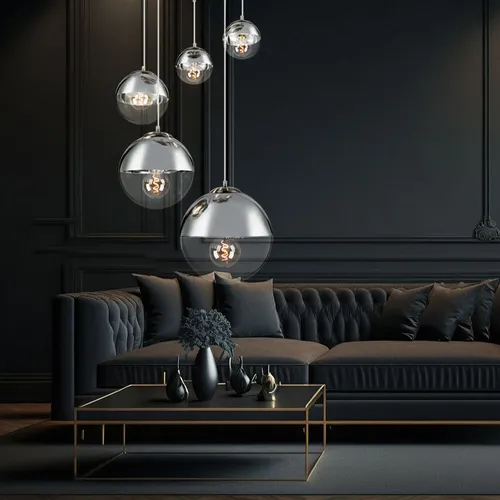 Globo Design Decken Pendel Leuchte – Elegante Glas Kugel Strahler in Chrom - Moderne Hängelampe für stilvolles Wohnen, mit transparenten Glas-Kugeln für eine beeindruckende Lichtverteilung und ein elegantes Ambiente.