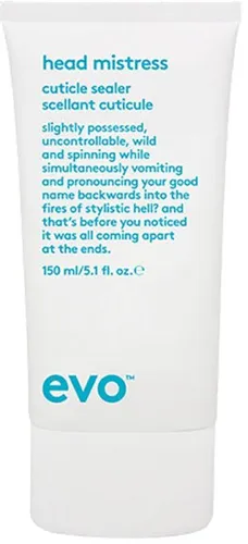 Evo Head Mistress Cuticle Sealer 150 ml - Haarcreme für geschmeidiges Föhnen, entwirrt das Haar und verleiht Glanz. Ideal für kontrollierte Styling-Ergebnisse und weniger Frizz.