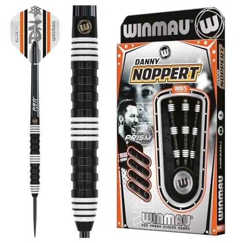 WINMAU Darts - Danny Noppert 85% Pro-Series 23g Professional Dart-Set mit Dart-Flüge und Dart-Schäften