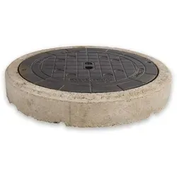 Kombi-Schachtabdeckung rund DN400 aus Beton und Guss B 125