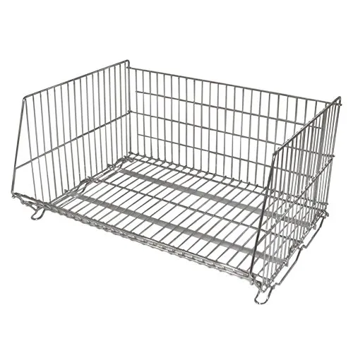 Faltbarer Stapelkorb für 1/2 Europalette 80x60x40cm in silber von Gerso