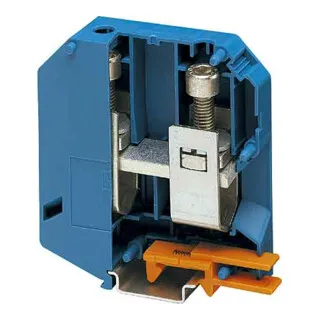 Phoenix Contact Klemme UKH 95 BU 3010136 - Hochstromklemme für sichere elektrische Verbindungen. Anschlussquerschnitt von 25 bis 95 mm², ideal für den professionellen Einsatz. Farbe: blau, kompakte Bauweise für einfache Montage.