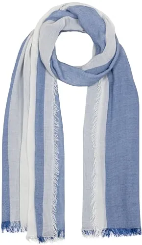 Caspar SC530 Damen Sommer Schal aus weicher Bambusfaser unifarben, Farbe:jeans blau