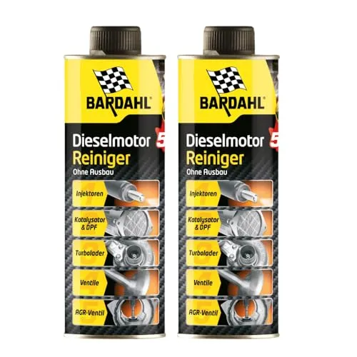 Bardahl Diesel Motorenreiniger 5 in 1 | Effektive Reinigung für Dieselmotoren - Dieselkraftstoffadditive zur Wiederherstellung der Einspritzkraft und Reinigung von Injektoren, Turbolader und DPF – für weniger Abgase und höhere Leistung.