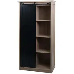 Schrank MCW-K75 Kommode Highboard mit Schiebetüren in schwarz von MCW