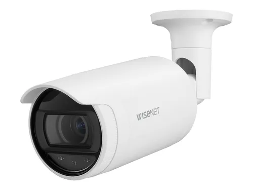 Hanwha Vision 2MP IR Bullet Kamera mit motorisiertem Varioobjektiv - 2MP Überwachungskamera mit 3,3-10,3 mm motorisiertem Varioobjektiv. Ideal für präzise Bildaufnahmen bei Tag und Nacht dank IR-LED. Perfekt für Sicherheitslösungen.