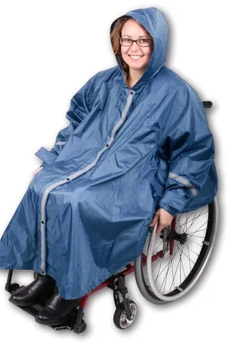 Regencape mit Ärmeln RolkoWRC-L inkl. Kapuze, Innentasche und Reflexstreifen