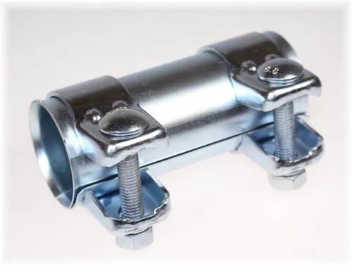 1x Rohrverbinder 45mm Auspuffklemme 45x49,5x125 Universal Doppelschelle 45x125mm