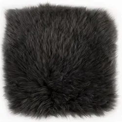 LUXOR living Stuhlkissen aus echtem Lammfell - Hochwertige Sitzauflage in Schwarz, weich und kuschelig, ideal für gemütliche Stunden. Erhältlich als rund oder eckig, auch im praktischen 4er Set.