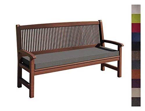 sunnypillow Bankauflage Stuhlkissen - Gemütlichkeit für Ihre Gartenbank, 100 x 30 x 5cm, Grau - Bankauflagen für Gartenmöbel, wasserabweisend und pflegeleicht, verwandeln Ihre Bank in eine gemütliche Oase für innen und außen.