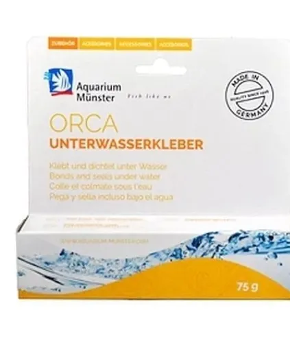 Orca Unterwasserkleber Aquarium Münster 75g schwarz Deko Pflanzen Gestein Teich
