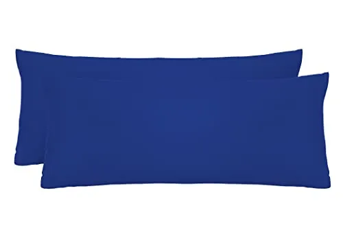 biberna 0077144 Kopfkissenbezug Feinjersey, gekämmte Baumwolle, superweich 2x 40x60 cm, saphir