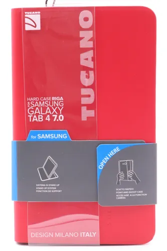 Tucano Portfolio Riga Samsung Galaxy Tab 4 7.0 rot Tasche Schutz Hülle Case 026