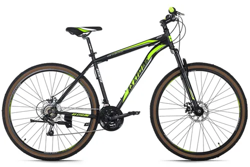 Mountainbike Hardtail 29'' Catappa schwarz mit 21 Gängen - Robustes Unisex-Mountainbike mit 21 Gängen und mechanischer Scheibenbremse. Ideal für Abenteurer zwischen 170 und 185 cm Körpergröße. Perfekt für aufregende Fahrten im Gelände!