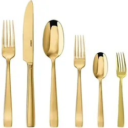 Rosenthal Sambonet Flat PVD Besteckset 30-teilig - 30-teiliges goldfarbenes Besteckset von Rosenthal Sambonet, spülmaschinenfest und ideal für elegante Tischarrangements.