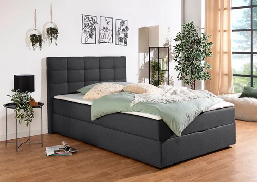 Home affaire Boxbett Ovalo – Praktisches Bett mit Stauraum in Überlänge - Das Boxbett »Ovalo« von Home affaire überzeugt mit einem praktischen Bettkasten für zusätzlichen Stauraum und einer formstabilen Tonnentaschen-Federkernmatratze. Ideal für stilvolle Schlafzimmer!