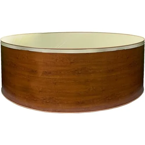 Waterman Rundpool Stahlwandpool 350x120 cm - Langlebiger Pool in Holzoptik - Rundpool aus 0,4 mm verzinktem Stahl, ideal für DIY-Projekte. Hochwertige Verarbeitung und UV-stabilisierte Folie sorgen für Stabilität und Langlebigkeit.