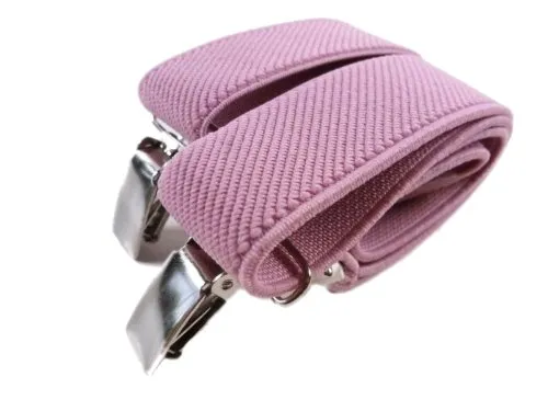 Olata Kinder Hosenträger Y Form (0-2 Jahre) – 2 cm. Hellrosa