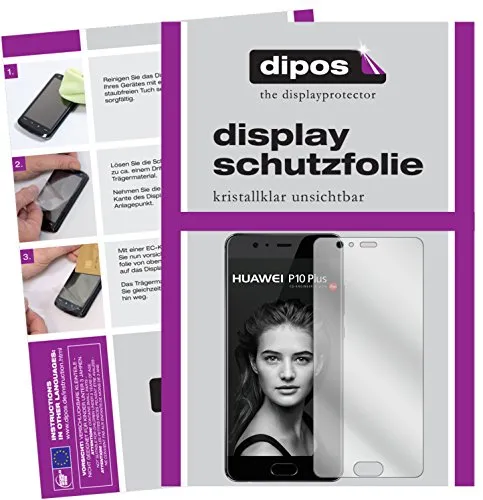 dipos I 6X Schutzfolie klar kompatibel mit Huawei P10 Plus Folie Displayschutzfolie