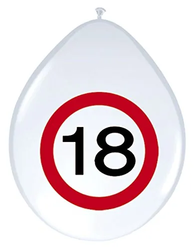 Stück Luftballons Verkehrsschild 18 8