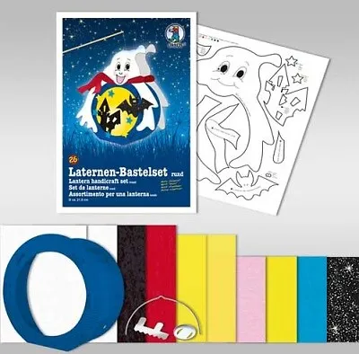 BASTELMAPPE LATERNEN-BASTELSET GESPENST LATERNE BASTELN BASTEL-MAPPE-SET NEU