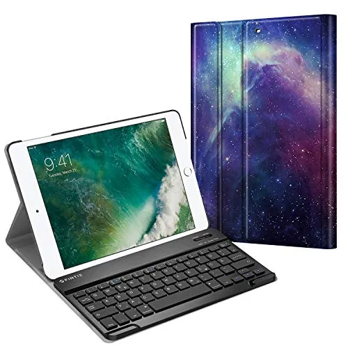Fintie Tastatur Hülle für iPad 9.7 Zoll 2018 2017 - Tablet-Tastaturen mit ultradünner, leichter Schutzhülle und abnehmbarer Bluetooth-Tastatur für komfortables Tippen und optimalen Schutz.