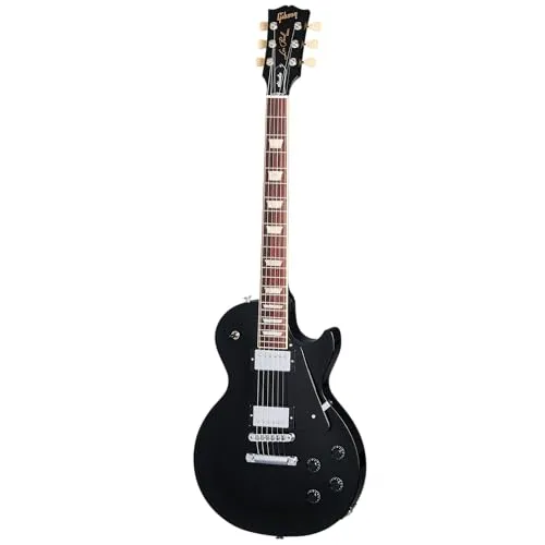 Gibson Les Paul Studio Ebony - Gitarren, Moderne Collection Serie mit hochwertiger Ahorn- und Mahagoni-Konstruktion, ideal für professionelle Musiker und Liebhaber kraftvoller Klänge.