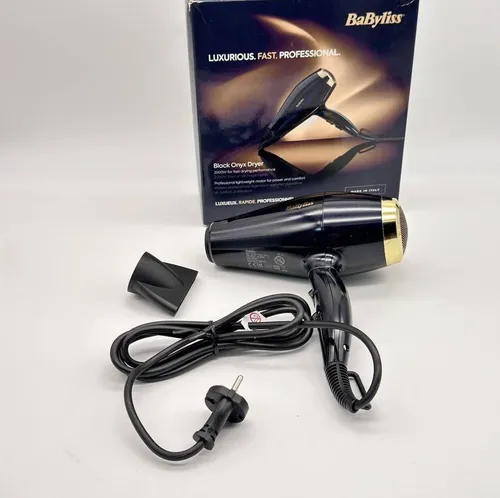 BaByliss Black Onyx Haartrockner (5911E) - Haartrockner mit leistungsstarkem Motor und elegantem Design, ideal für schnelles und schonendes Föhnen.