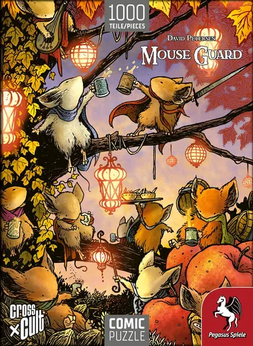 Pegasus Spiele 76004G - Puzzle: Mouse Guard (Das Fest), 1.000 Teile, ultimative Comic-Motive in hoher Cross Cult-Qualität, perfektes Geschenk für Puzzle-Fans