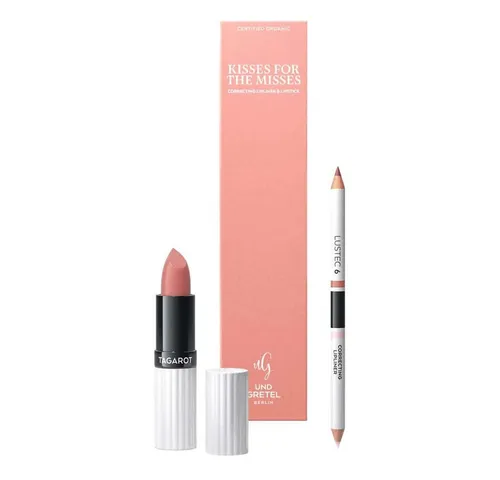 Und Gretel Lippenstift KISSES FOR THE MISSES - Set Powder Rose - Hochwertiges Lippen-Make-up-Set in harmonischen POWDER ROSE-Nuancen. Ideal für jeden Anlass, mit pflegenden Texturen und hochpigmentierten Farben. Perfekt zum Verschenken oder für den täglichen Gebrauch.