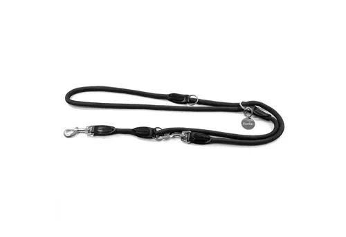 lionto Hundeleine Hundeleine, Führleine, Doppelleine, 2 m, mehrfach verstellbar, schwarz