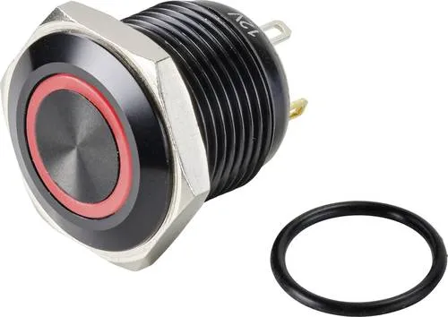 TRU COMPONENTS TC-9428160 GQ16F-10E J R - 12V Drucktaster, tastende Funktion für präzise Steuerung bis 48 V DC, ideal für verschiedene Anwendungen